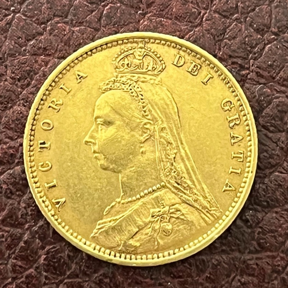 S0lD‼️‼️‼️1892 Gold High Shield Half Sovereign Victoria Coin
